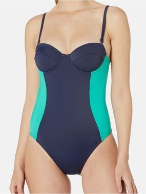 Echo Designs Women’s Size 14 Colorblock Underwire One Piece Swimsuit Slimming
